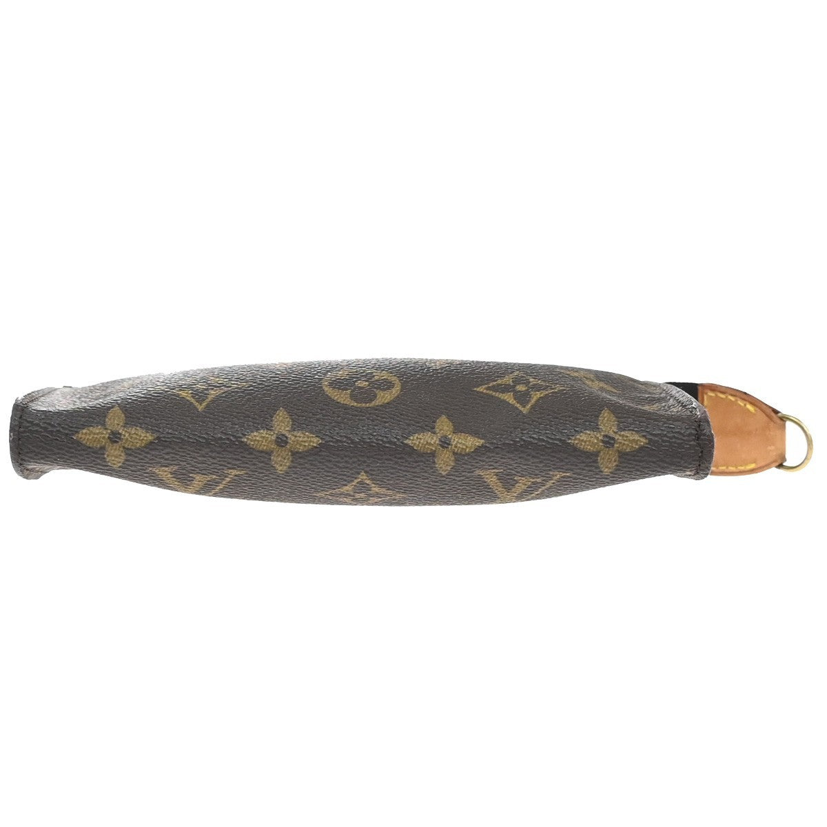 LOUIS VUITTON Logo BUCKET PM Pouch Bag Monogram Leather Brown France 60KP599
