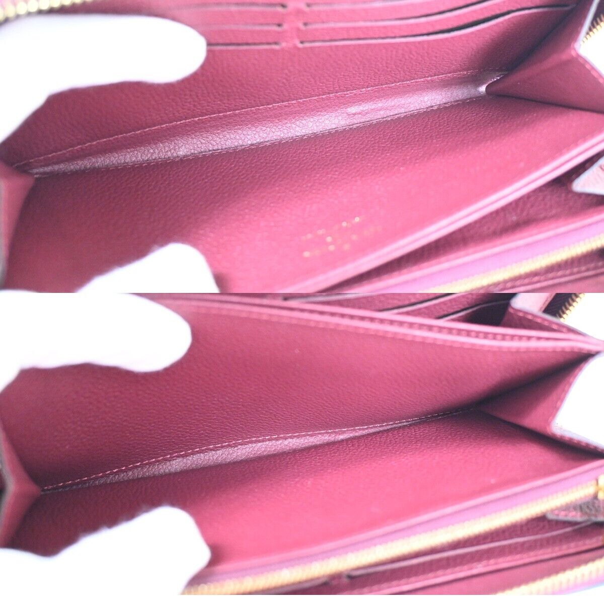 LOUIS VUITTON Zippy Wallet Long Wallet Monogram Empreinte Aurore M60549 35FA439