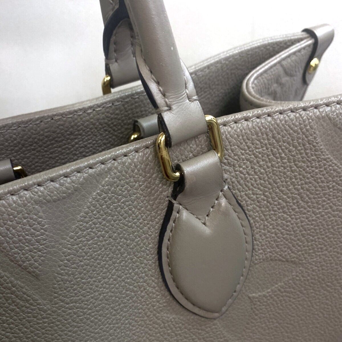 LOUIS VUITTON Onthego MM 2Way Hand Bag Monogram Empreinte Beige M45607 386RC815
