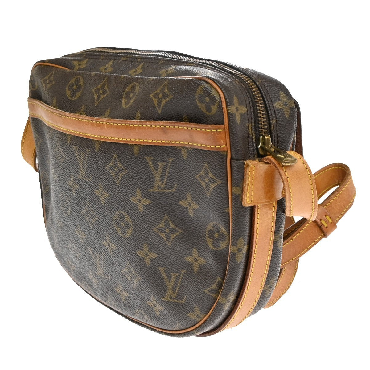 LOUIS VUITTON Jeune Fille GM Shoulder Bag Monogram Leather Brown M51225 39CA939