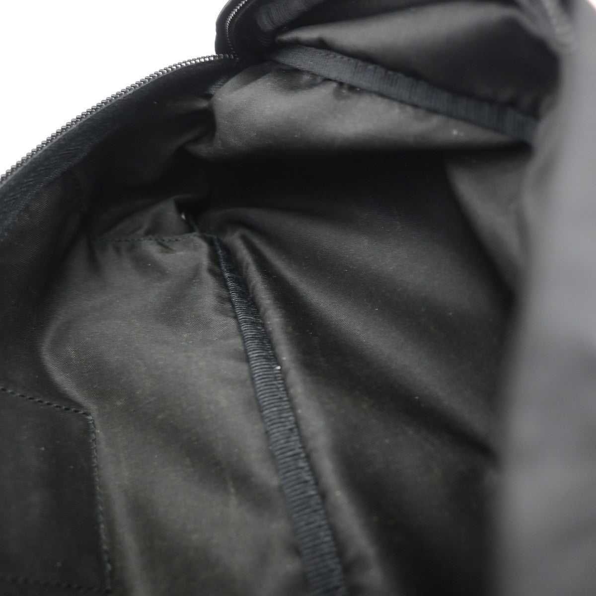 PRADA MILANO Logo Tessuto Bum Bag Nylon Canvas Black SHW Italy 82CB051