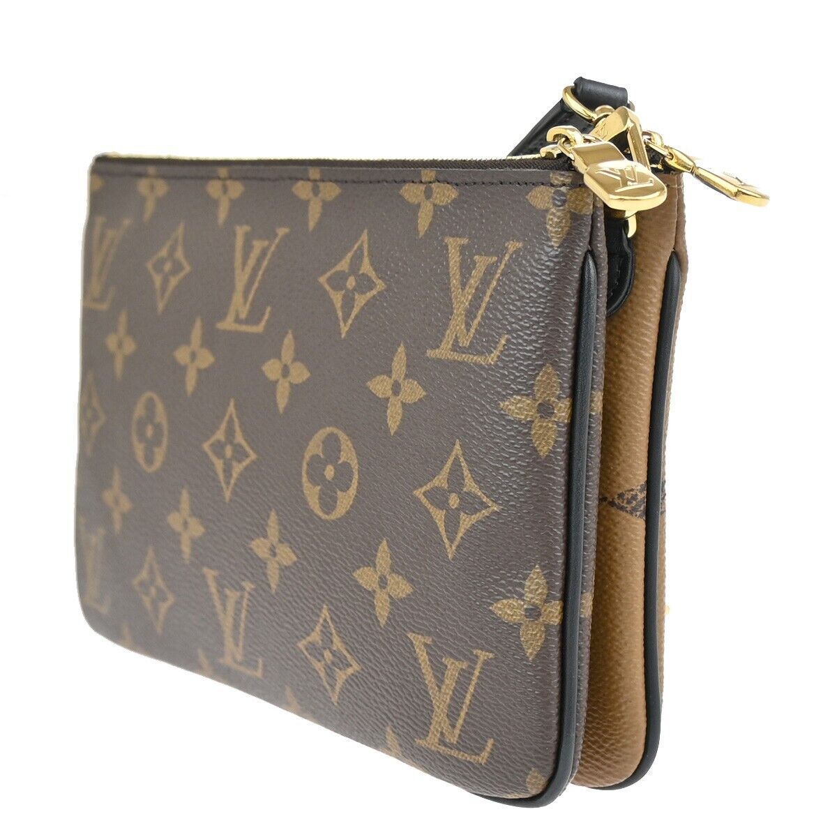 LOUIS VUITTON Pochette Double Zip Shoulder Bag Monogram Reverse M69203 685RJ731