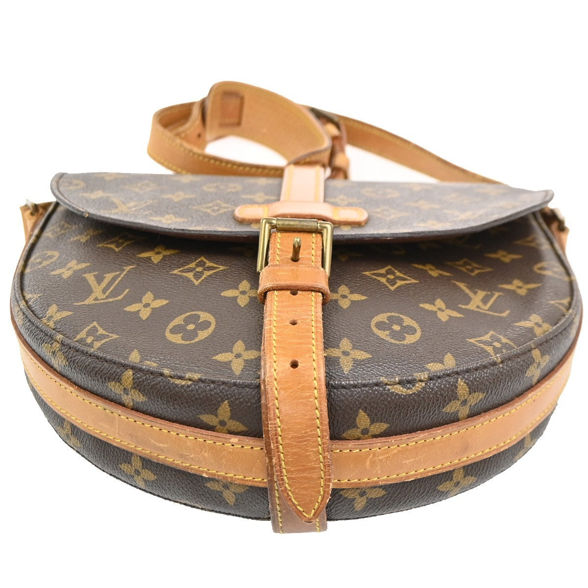 LOUIS VUITTON Chantilly GM Shoulder Bag Monogram Leather Brown M51232 34PA058