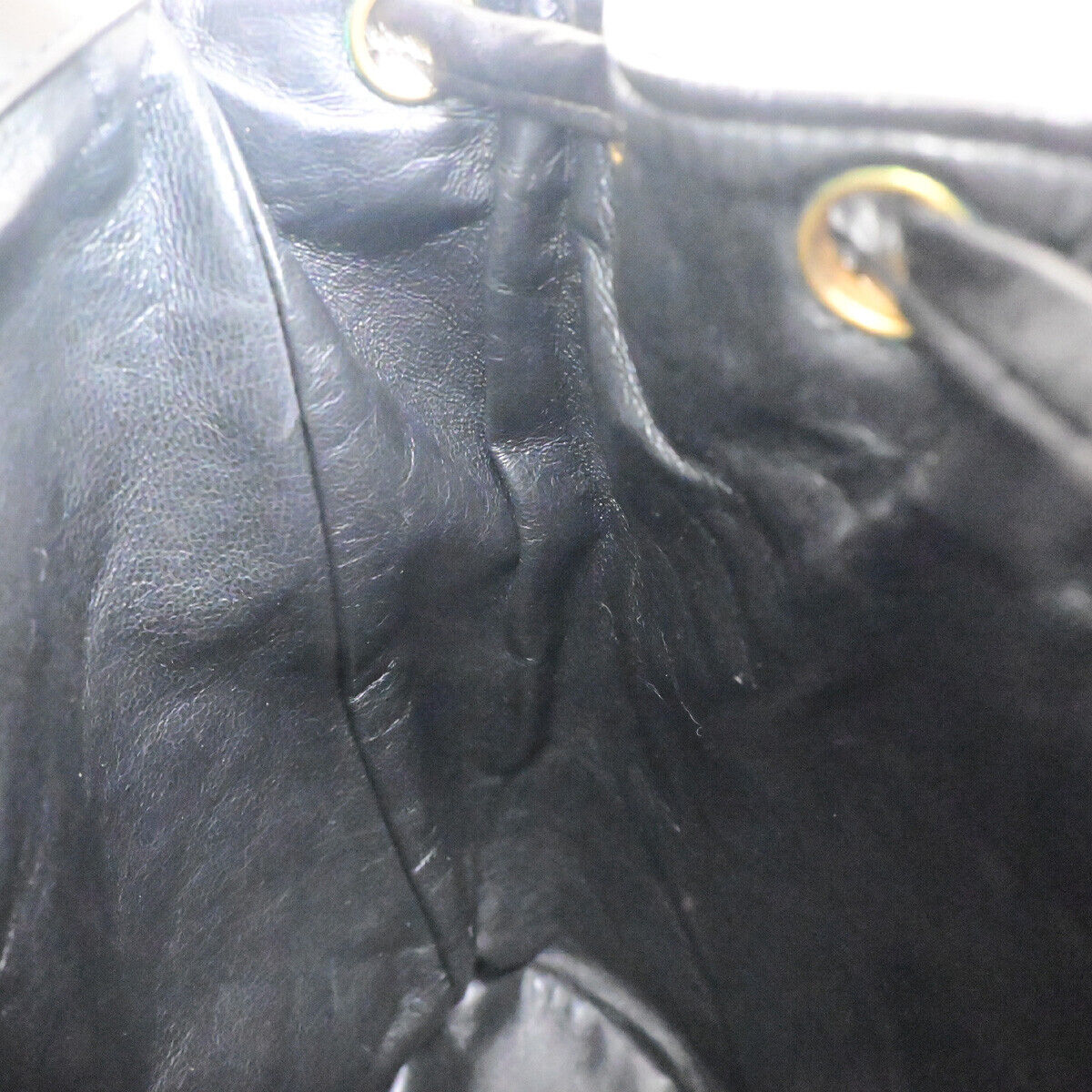 CHANEL CC Logo Matelasse Chain Backpack Bag Leather Black GHW Vintage 325RK673