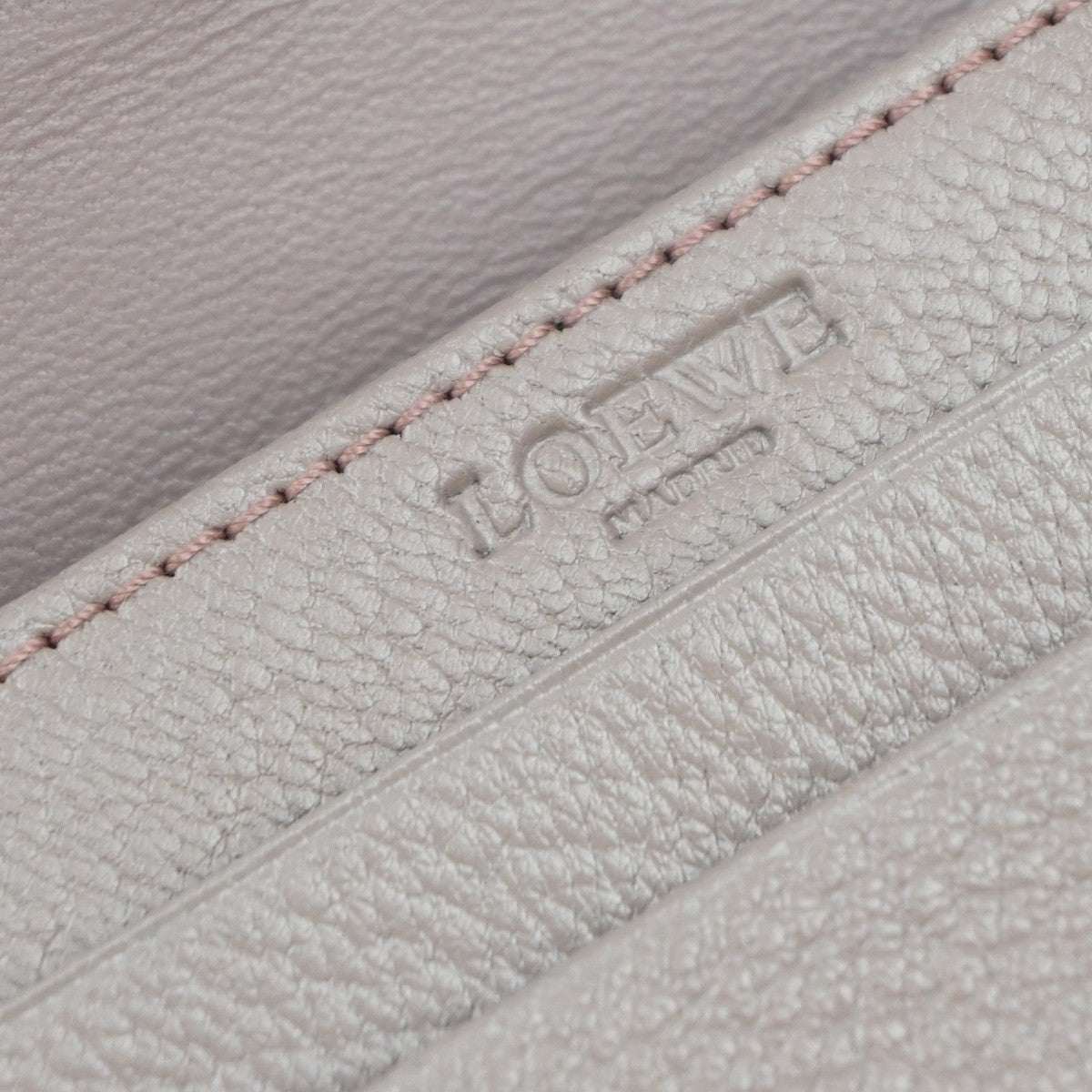 LOEWE Logo Anagram Bifold Long Wallet Leather Pink SHW 64KP387