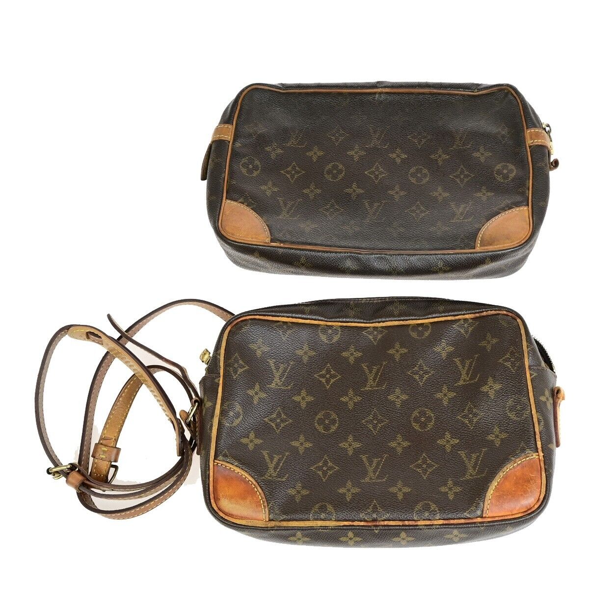 LOUIS VUITTON 2 Set Trocadero Compiegne Shoulder Bag Monogram Leather BN 63EE055