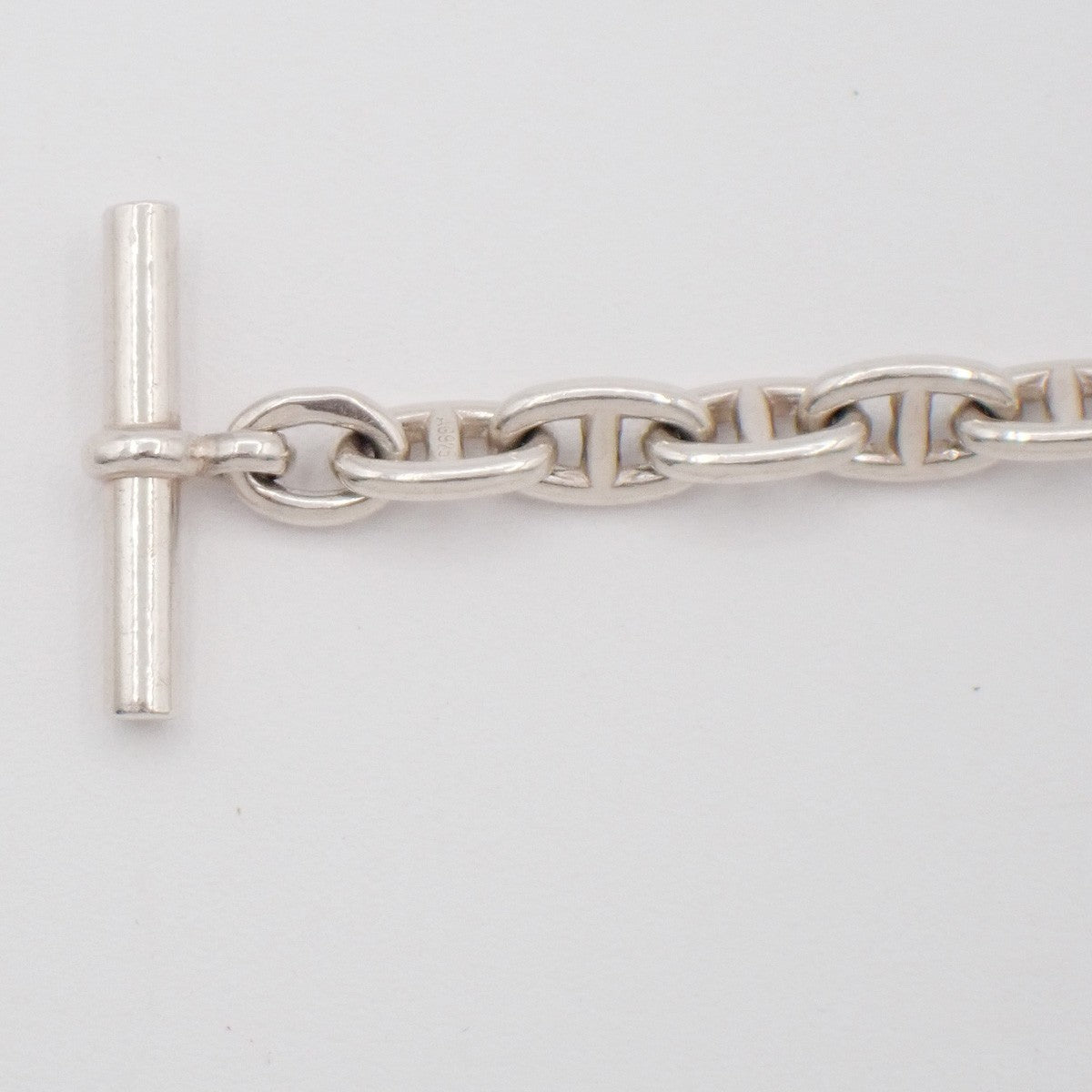 HERMES Logo Chaine D'ancre TPM Chain Bracelet  28 Link Silver Ag925 396LC630
