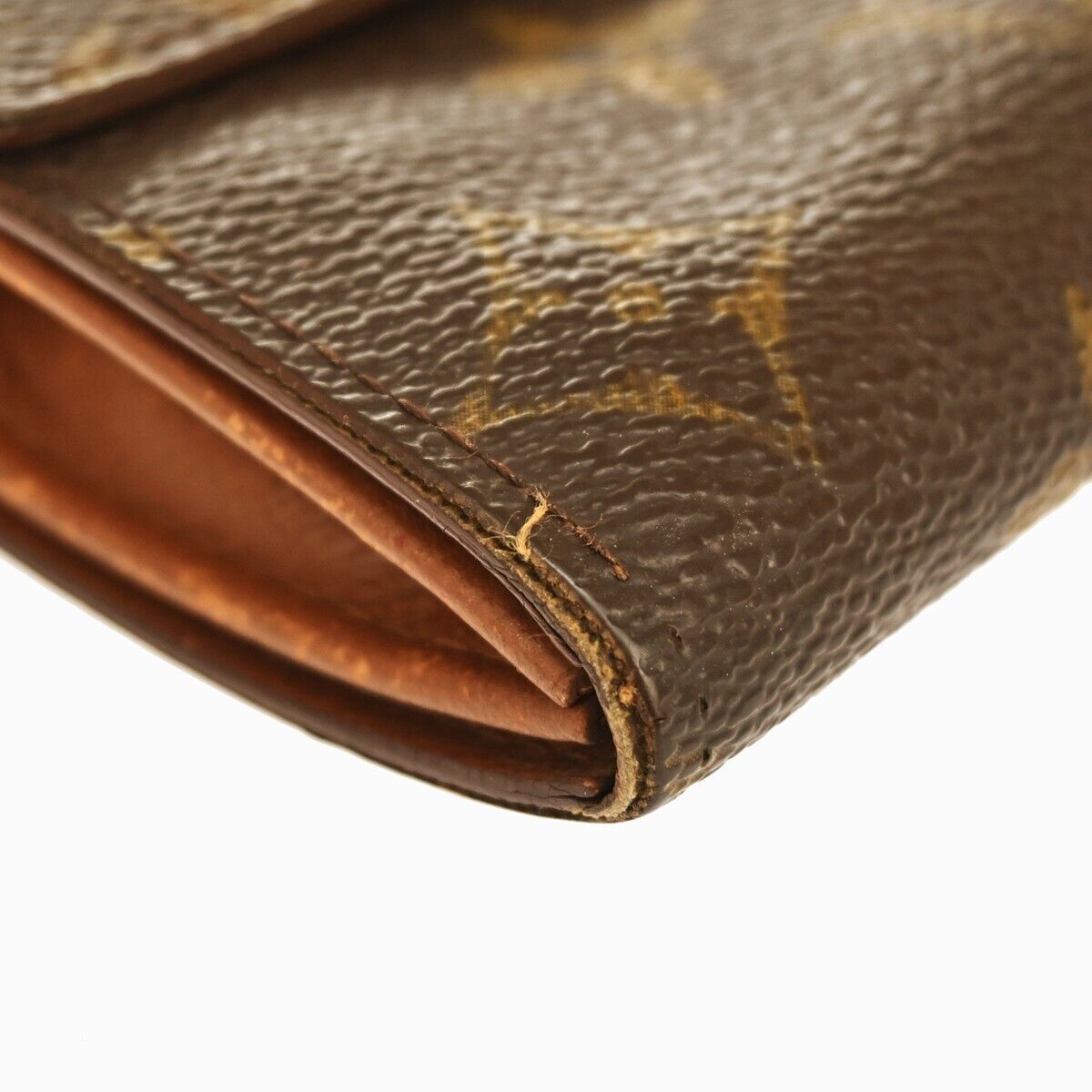 LOUIS VUITTON 3 Set Long Bifold Wallet Purse Monogram Leather Brown 68GA197