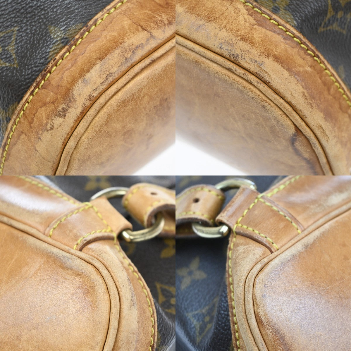 LOUIS VUITTON Montsouris MM Backpack Bag Monogram Leather Brown M51136 86MA643