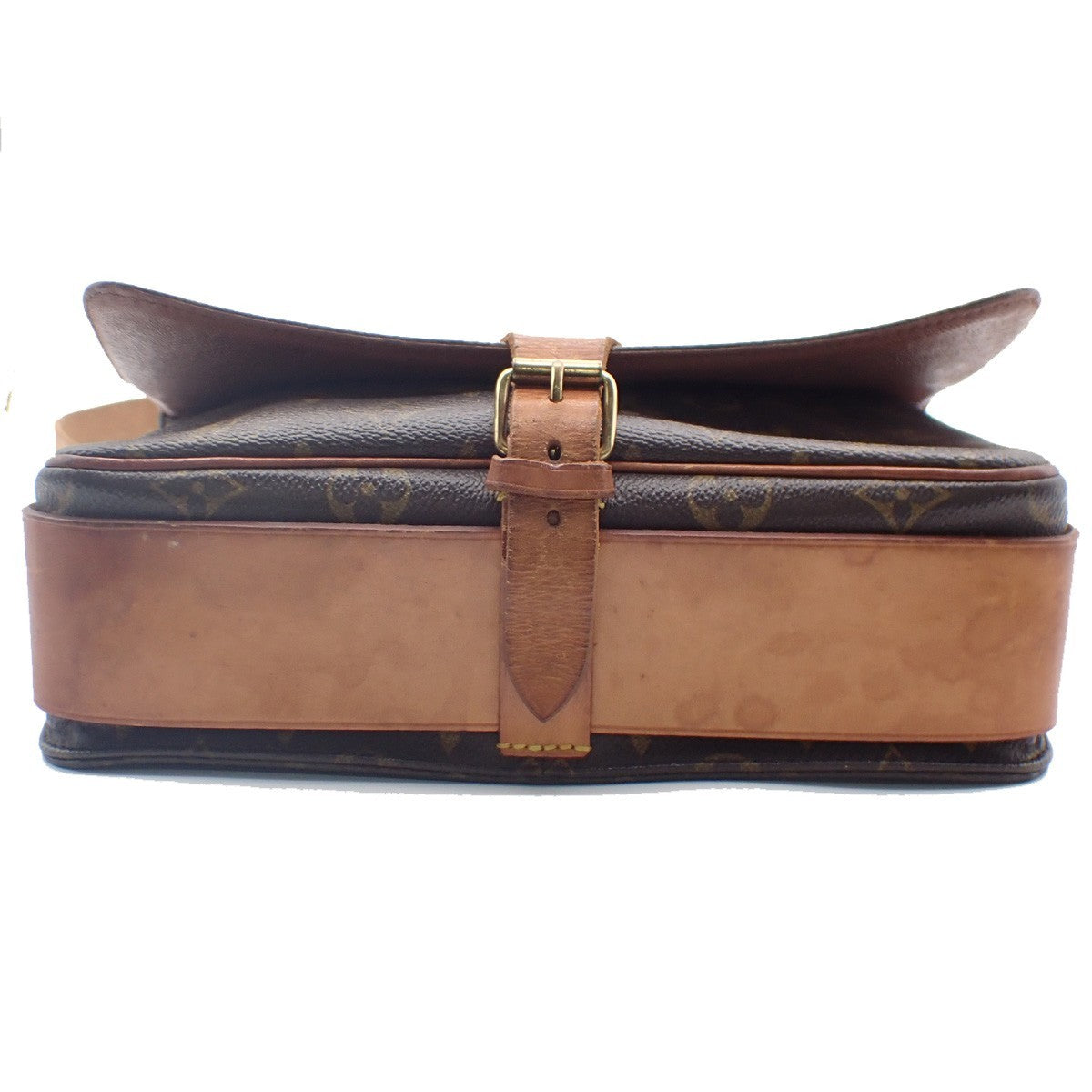 LOUIS VUITTON Cartouchiere GM Shoulder Bag Monogram Leather Brown M51252 32KC955