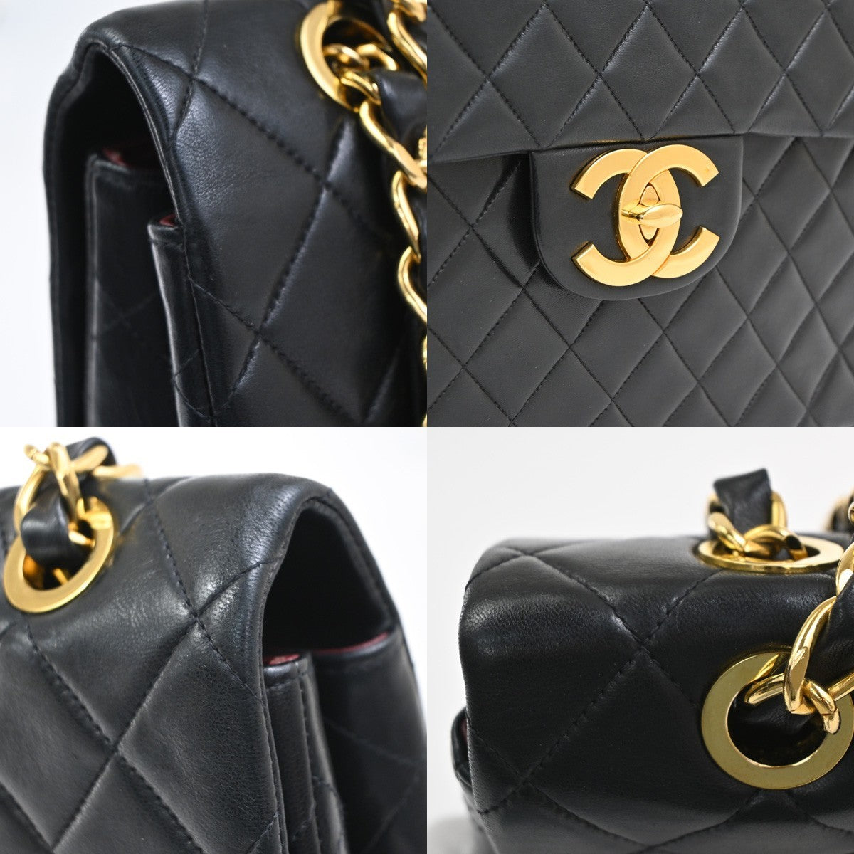 CHANEL CC Maxi Jumbo Matelasse 34 Chain Shoulder Bag Leather BK France 827RQ039