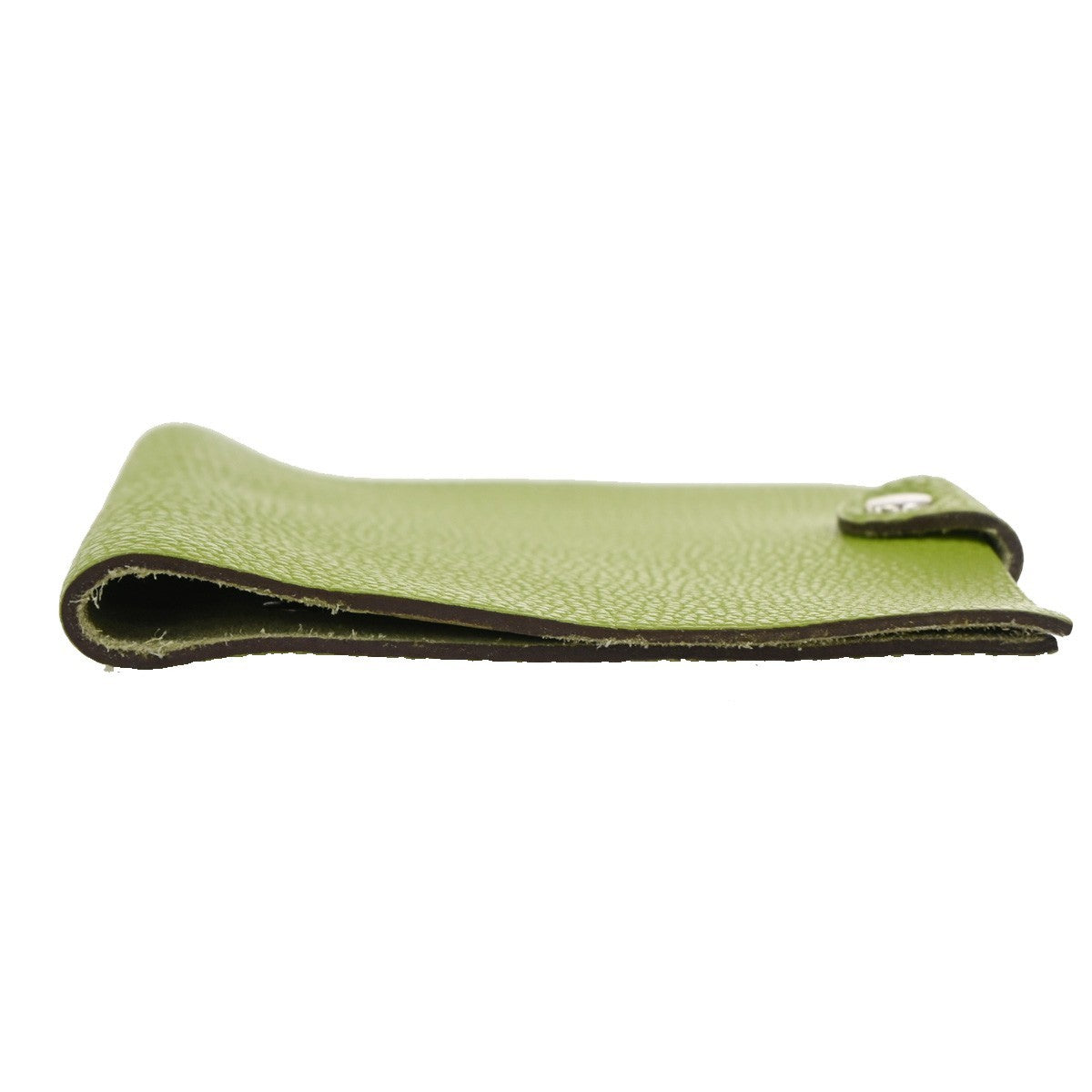 HERMES Logo Ulysse Mini Notebook Cover Mark Leather France Green  02RQ043