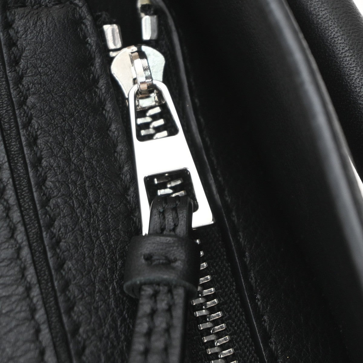 LOEWE Logo Puzzle Mini 2Way Shoulder Bag Leather Black SHW Spain 339RQ095