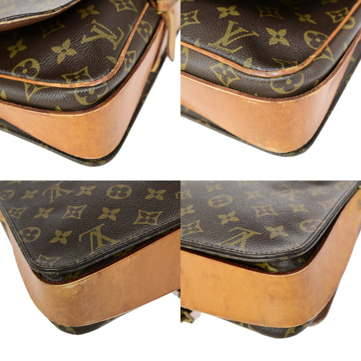LOUIS VUITTON Cartouchiere GM Shoulder Bag Monogram Leather Brown M51252 65YG465