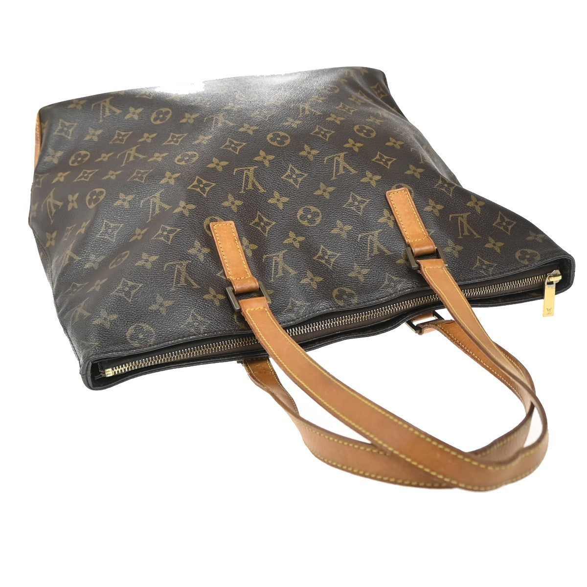 LOUIS VUITTON Cabas Mezzo Shoulder Bag Monogram Leather Brown M51151 34EG306