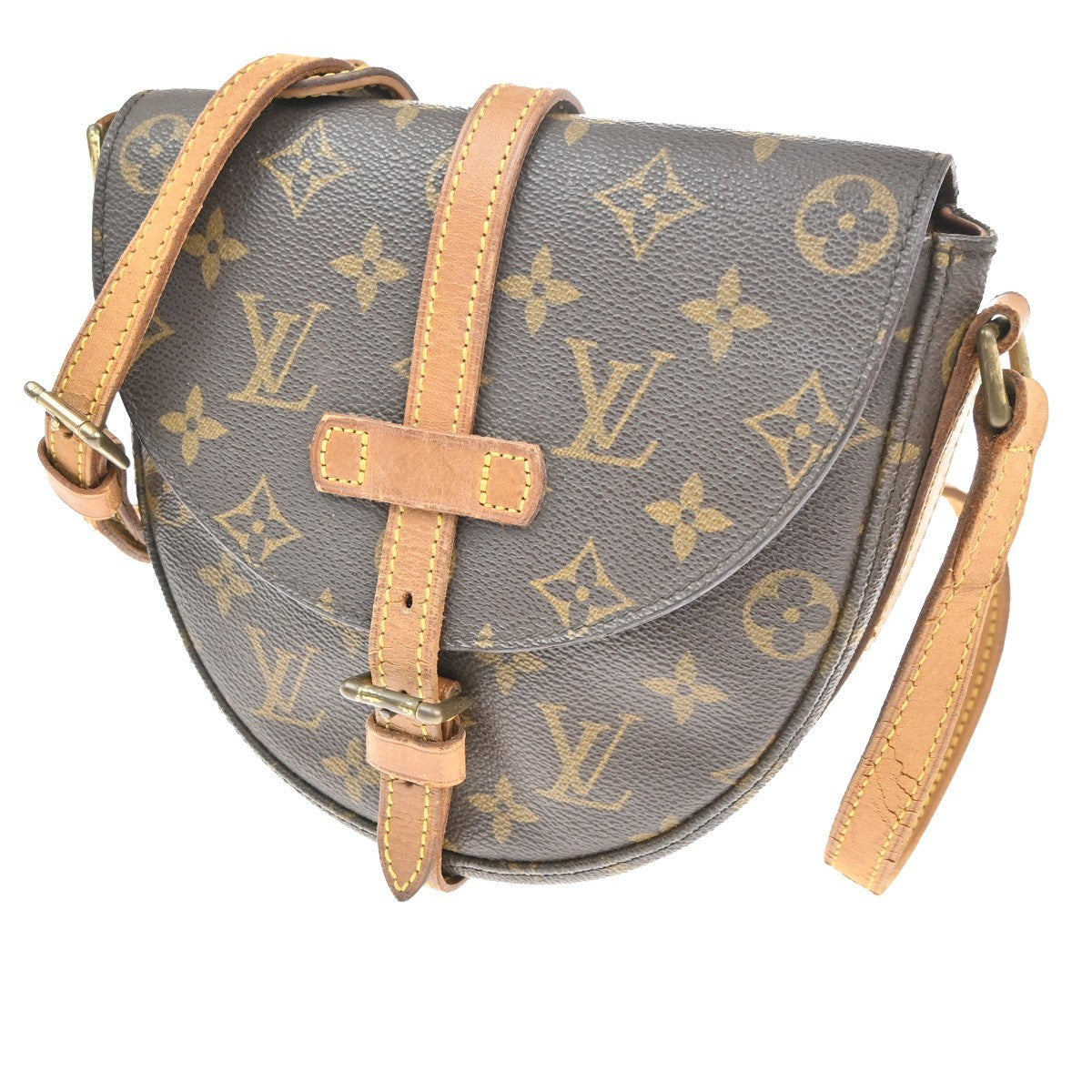 LOUIS VUITTON Chantilly PM Shoulder Bag Monogram Leather Brown M51234 64CA667