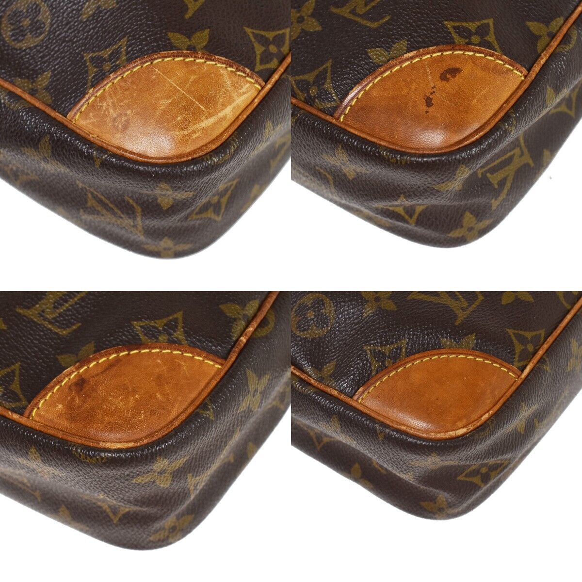 LOUIS VUITTON Compiegne 28 Clutch Bag Monogram Leather Brown GHW M51845 65EA823