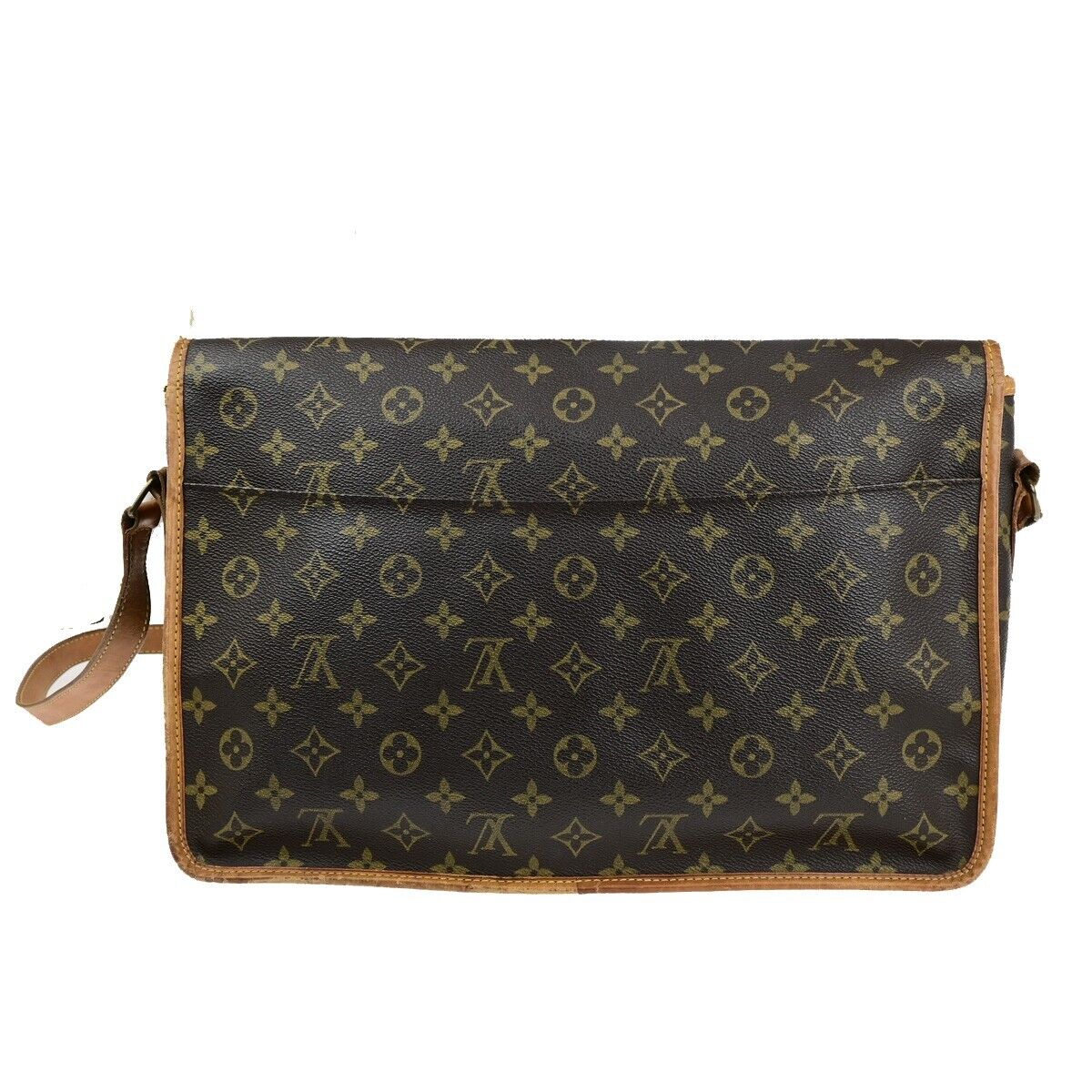 LOUIS VUITTON Gibeciere GM Shoulder Bag Monogram Leather Brown M42246 64SJ591
