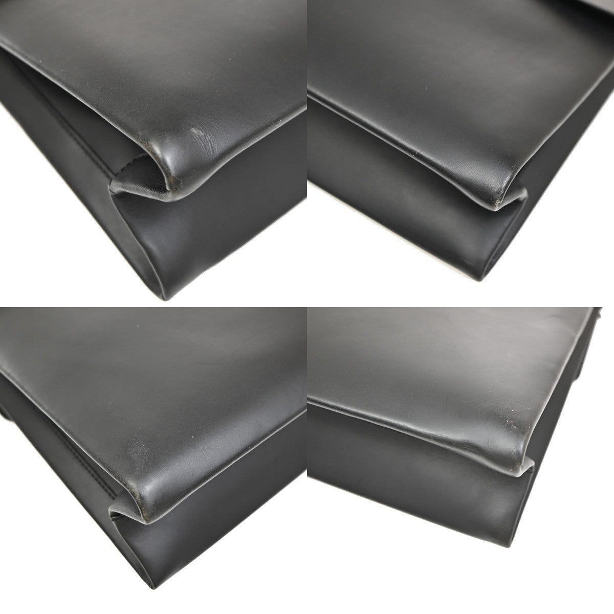 BALLY Logo Briefcase Business Hand Bag Leather Black SHW Spain 09ZA039