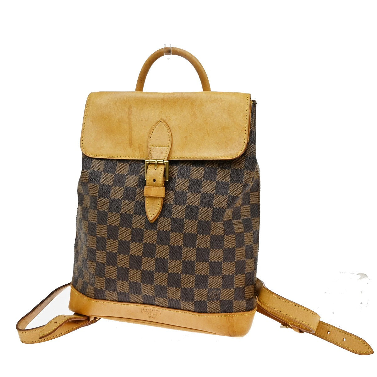 LOUIS VUITTON Logo Arlequin Backpack Bag Damier Ebene Brown N99038 13YH382