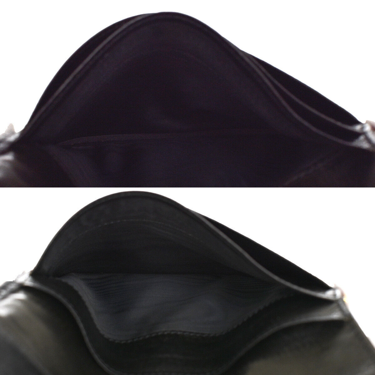 CHANEL CC Logo Trifold Wallet Purse Caviar Skin Leather Black Italy 30YB628