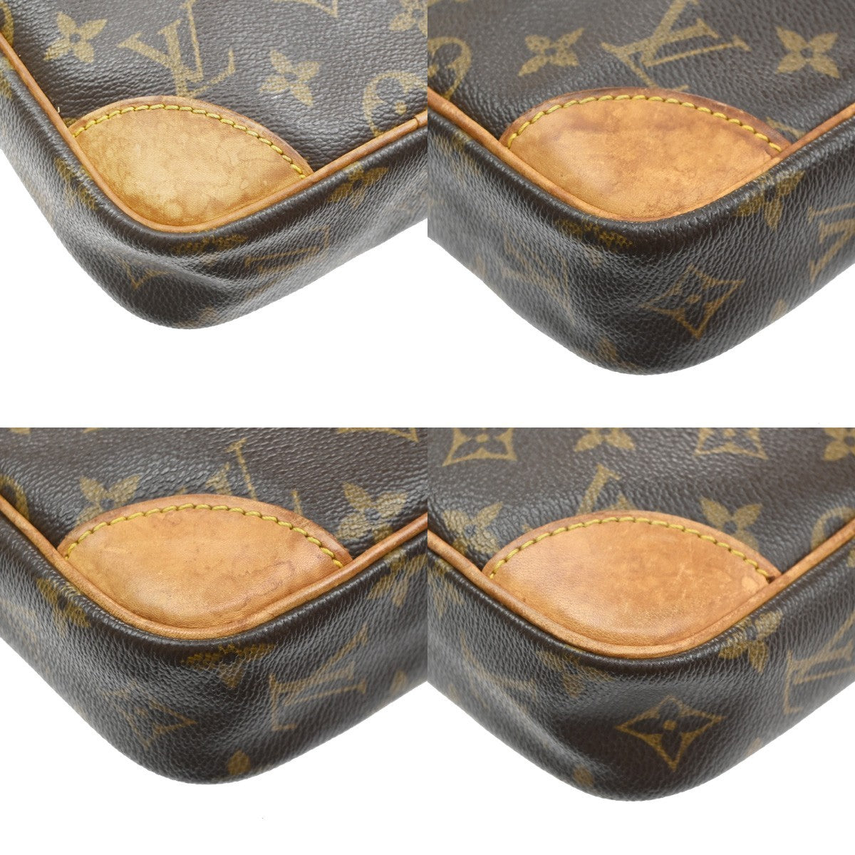 LOUIS VUITTON Danube Shoulder Bag Monogram Leather Brown France M45266 69SA146