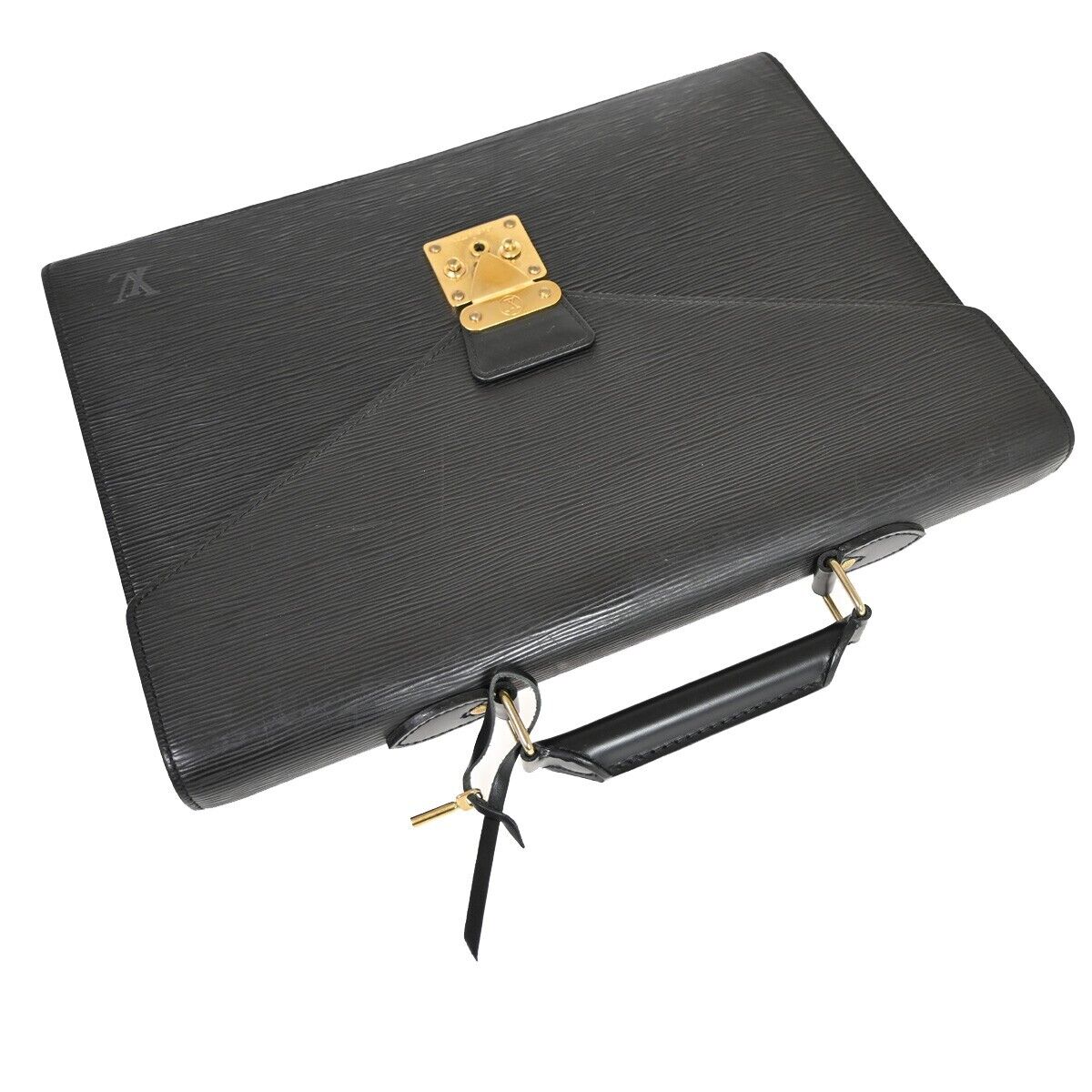 LOUIS VUITTON Serviette Conseiller Hand Bag Epi Leather Black M54422 65SH389