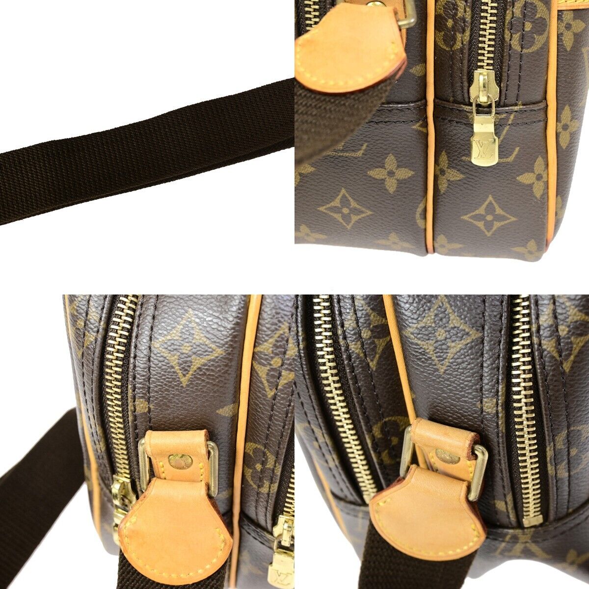 LOUIS VUITTON Reporter PM Crossbody Shoulder Bag Monogram Leather M45254 18EB388