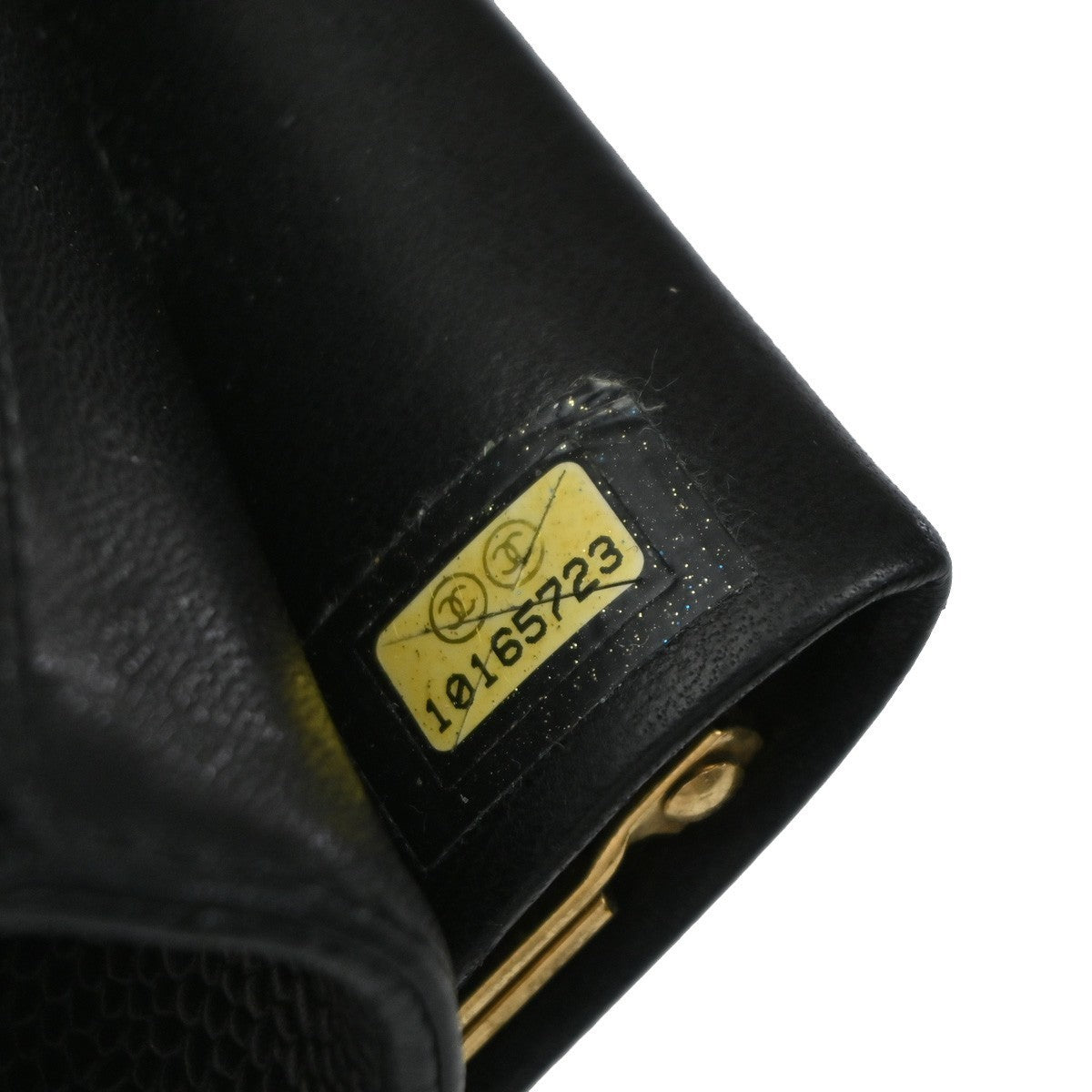 CHANEL CC Logo Long Bifold Wallet Grained Calfskin Leather Black France 79RF777