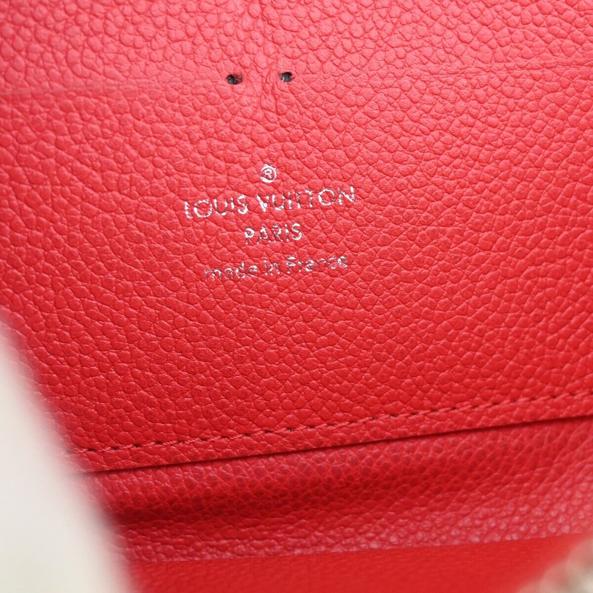 LOUIS VUITTON Long Zippy Wallet Monogram Empreinte Leather Cherry 34RH618