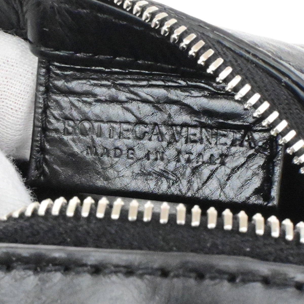 BOTTEGA VENETA Logo Cassette Mini Belt Bum Bag 100cm/40in Leather BK SHW 19RL092