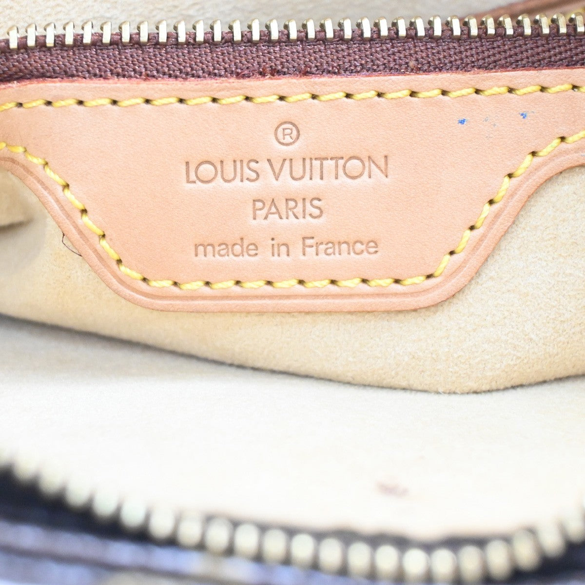 LOUIS VUITTON Logo Looping GM Shoulder Bag Monogram Leather Brown M51145 12KC962