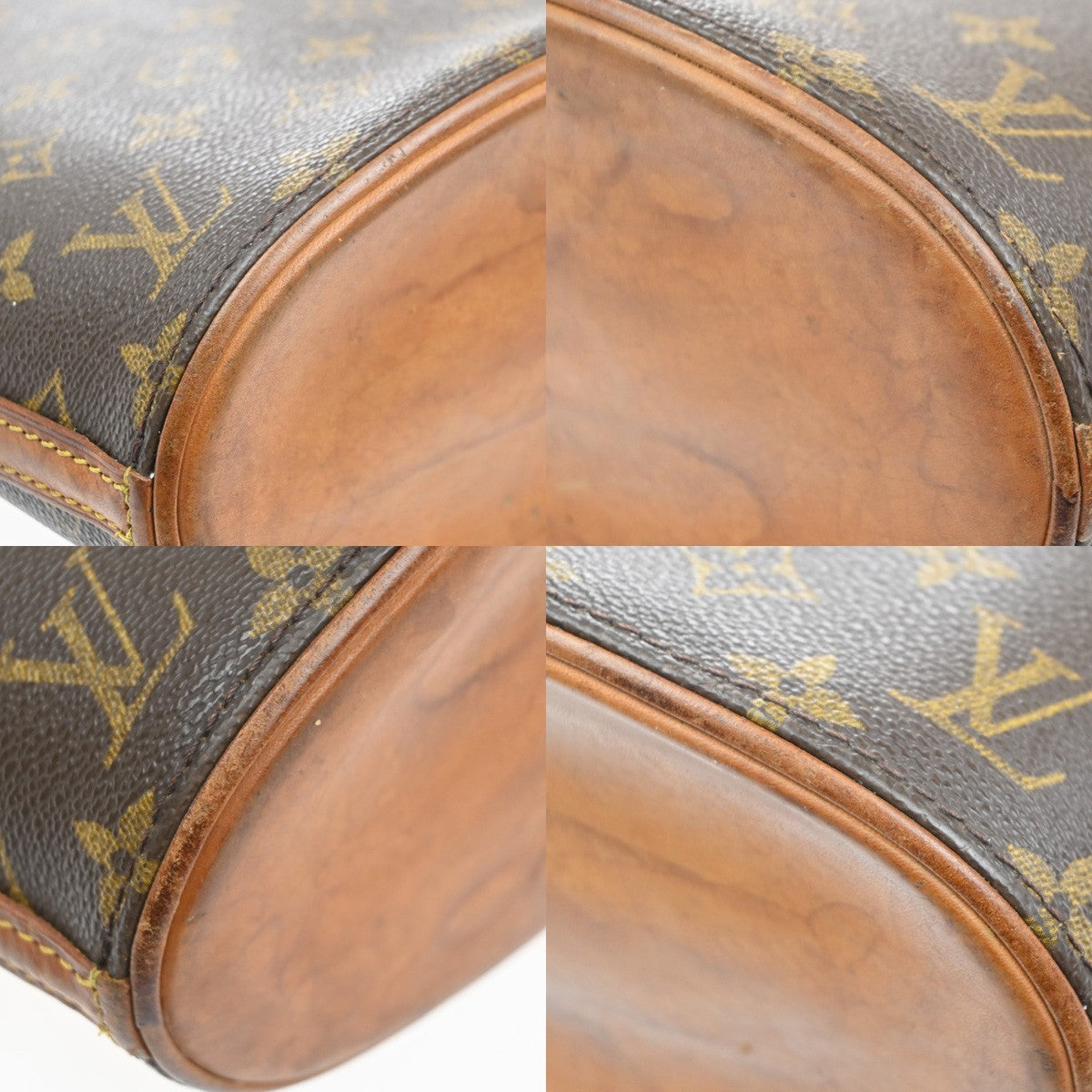 LOUIS VUITTON Logo Drouot Shoulder Bag Monogram Leather Brown M51290 02SA015