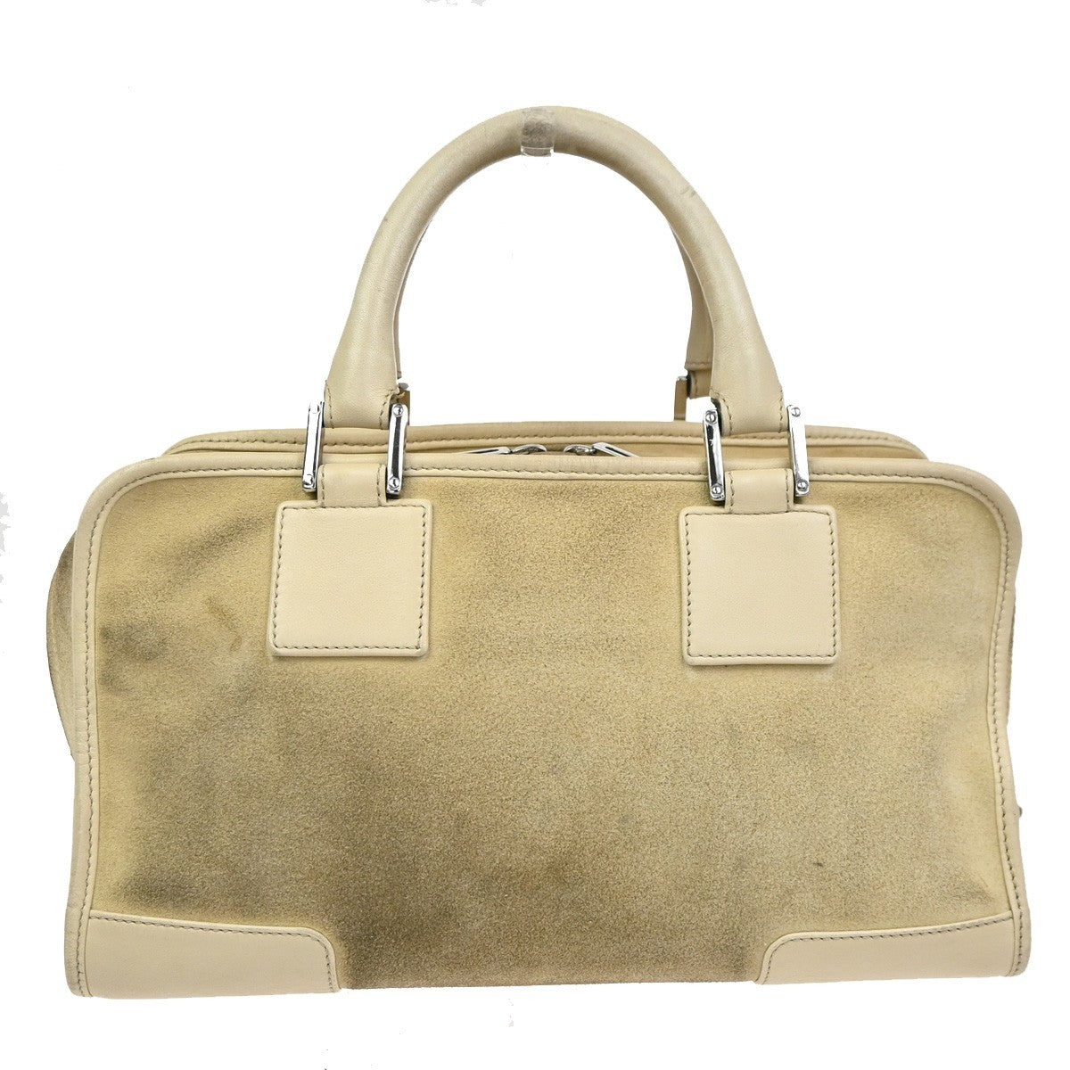 LOEWE Anagram logo Amazona 28 Handbag Suede Leather Beige Spain SHW 38CA785
