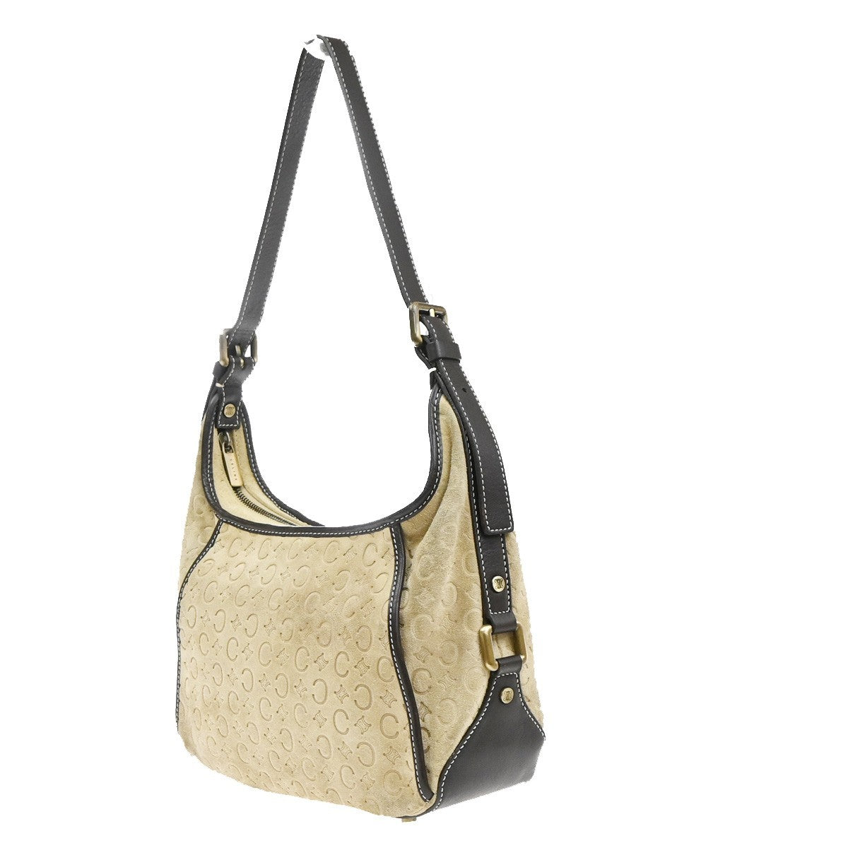 CELINE C Macadam Pattern Shoulder Hand Bag Suede Leather BE BN Italy 62MA618