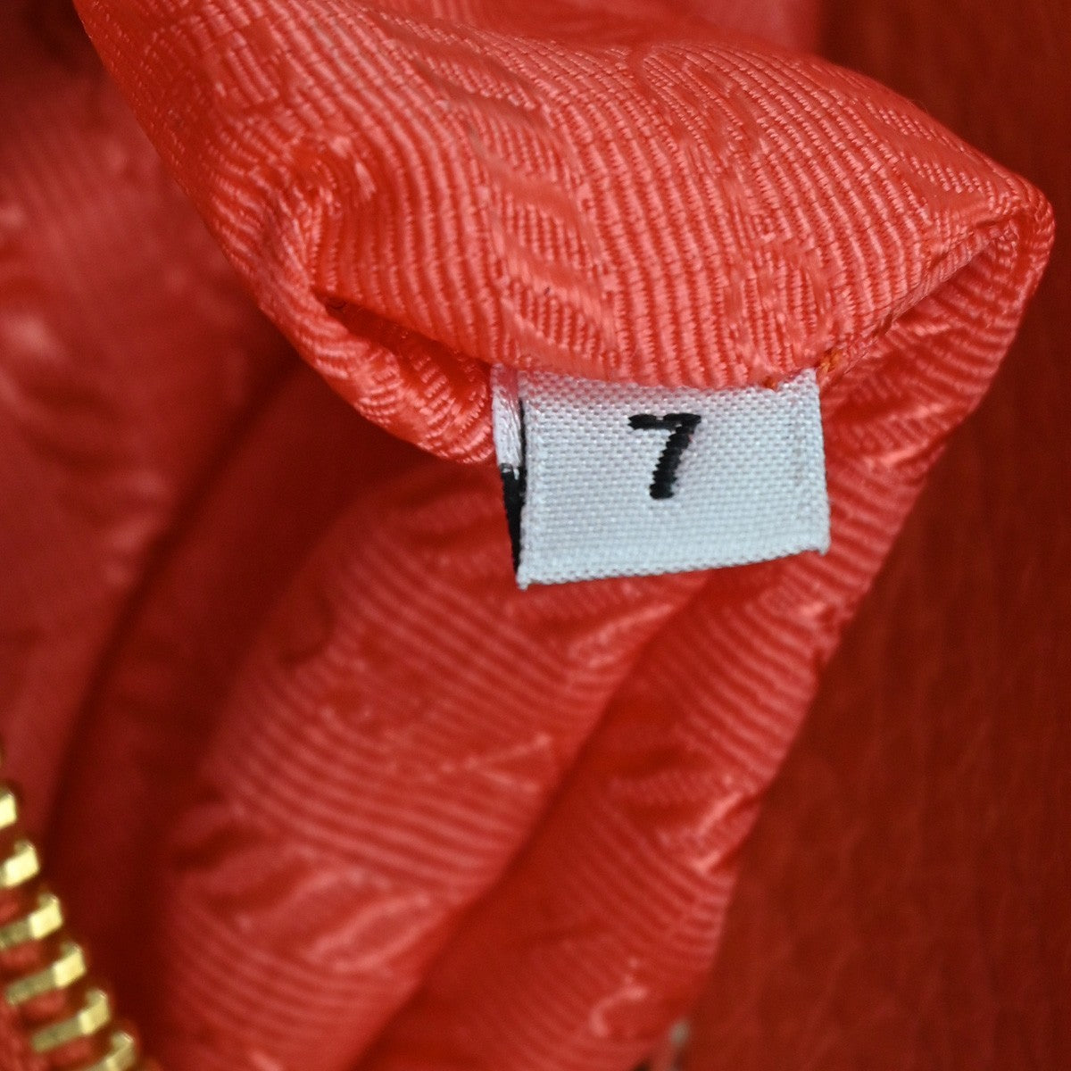 PRADA Logo Shoulder Tote Bag Leather Orange GHW Italy 34KP583