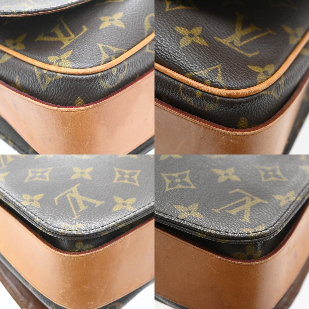 LOUIS VUITTON Cartouchiere MM Shoulder Bag Monogram Leather Brown M51253 85KD121