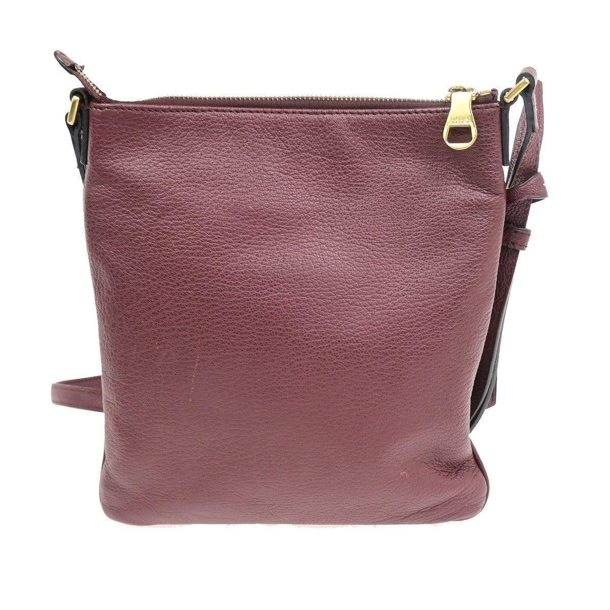 LOEWE Logo Anagram Crossbody Shoulder Bag Leather Red SHW Spain 87CB049