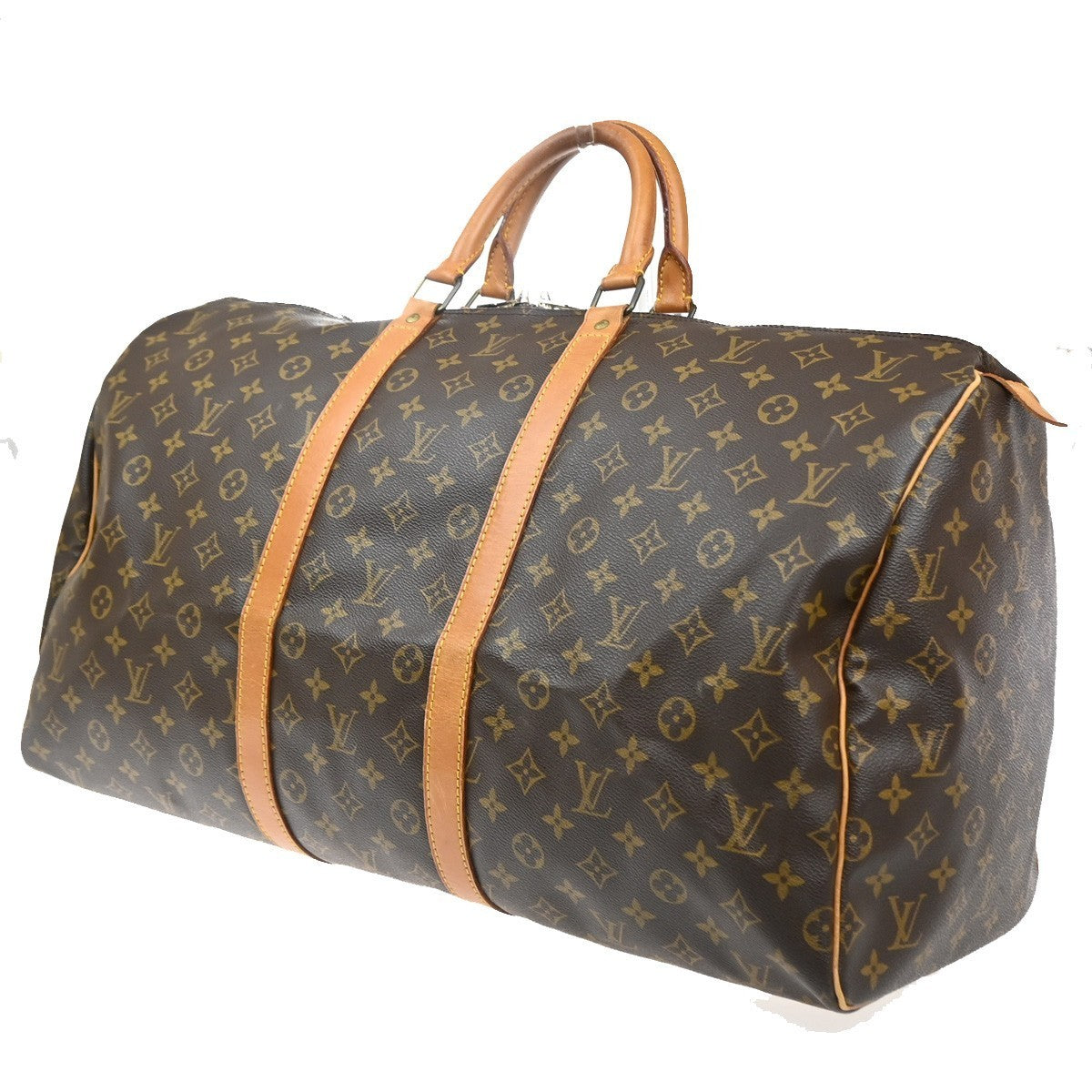 LOUIS VUITTON Keepall 55 Travel Hand Bag Monogram Leather Brown M41424 98SA120