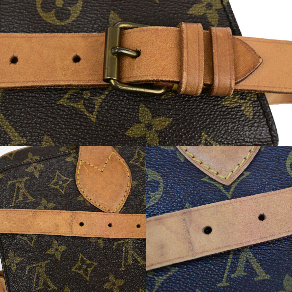 LOUIS VUITTON Cartouchiere MM Shoulder Bag Monogram Leather Brown M51253 34YF498