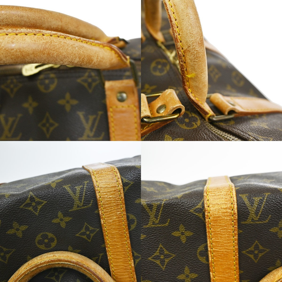 LOUIS VUITTON Keepall 50 Travel Hand Bag Monogram Leather Brown M41426 73YH911