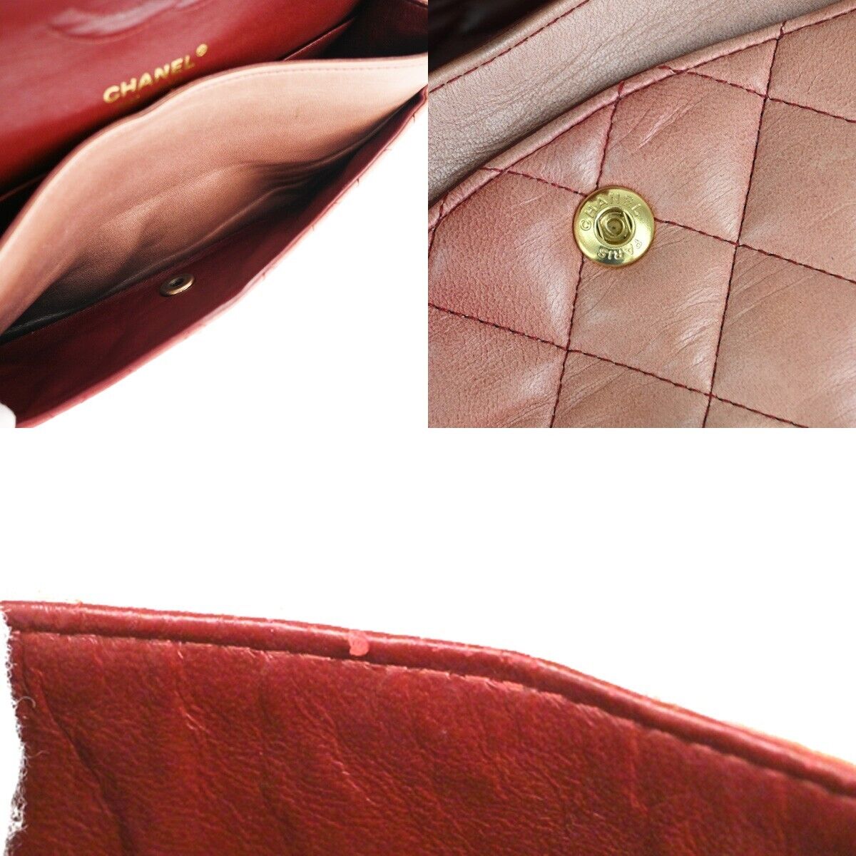 CHANEL CC Matelasse 25 Double Flap Chain Shoulder Bag Leather Gradation 359RJ649