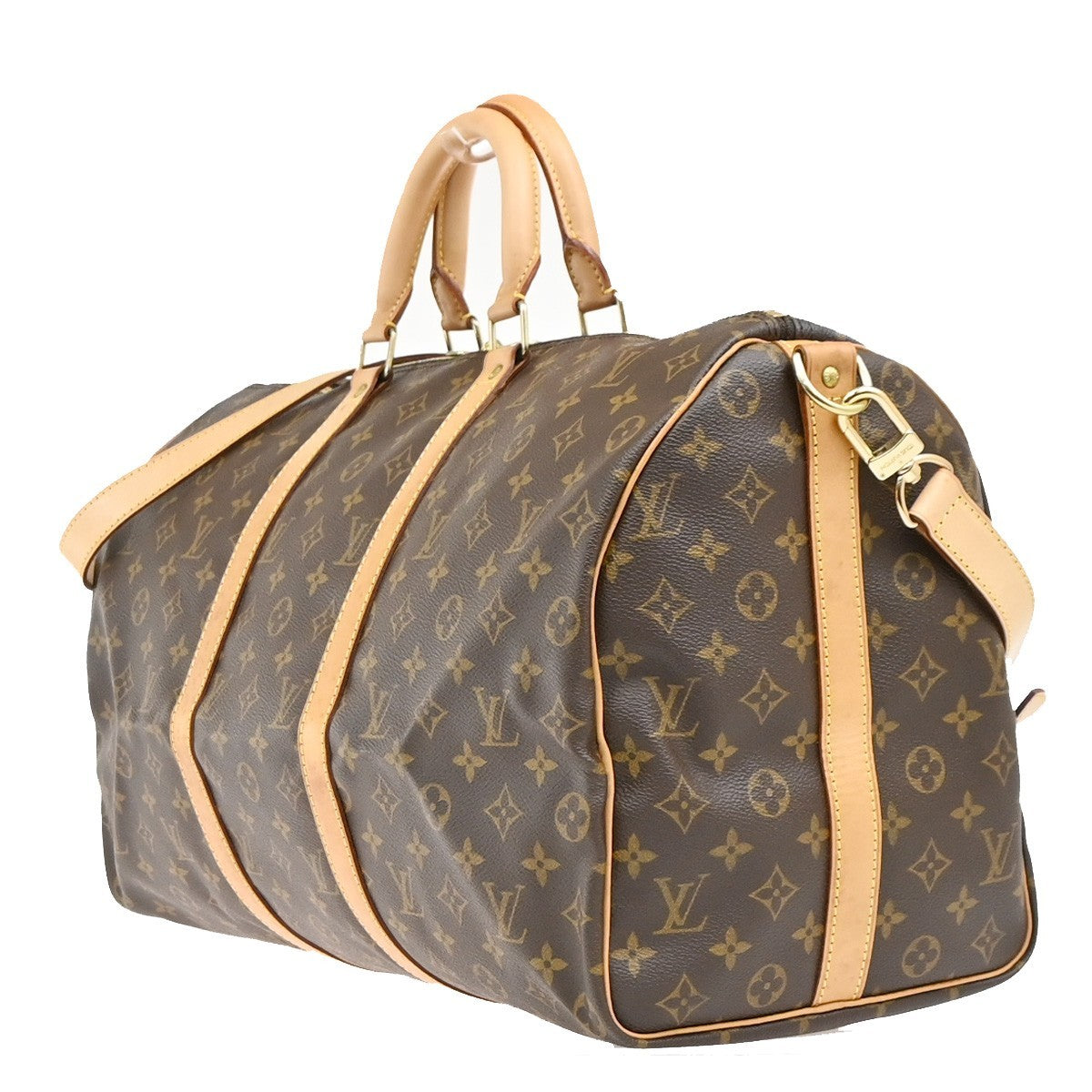 LOUIS VUITTON Keepall 50 Travel Hand Bag Monogram Leather Brown M41426 54PA013