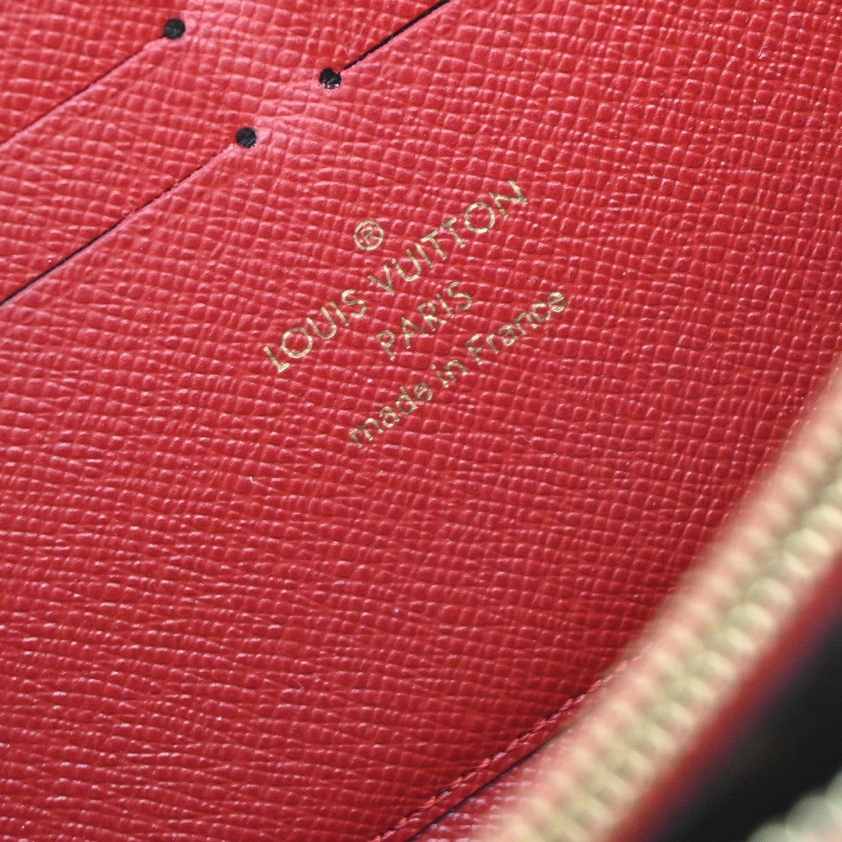 LOUIS VUITTON LV Long Zippy  Wallet Monogram Retiro Brown Red M61187 80KB377