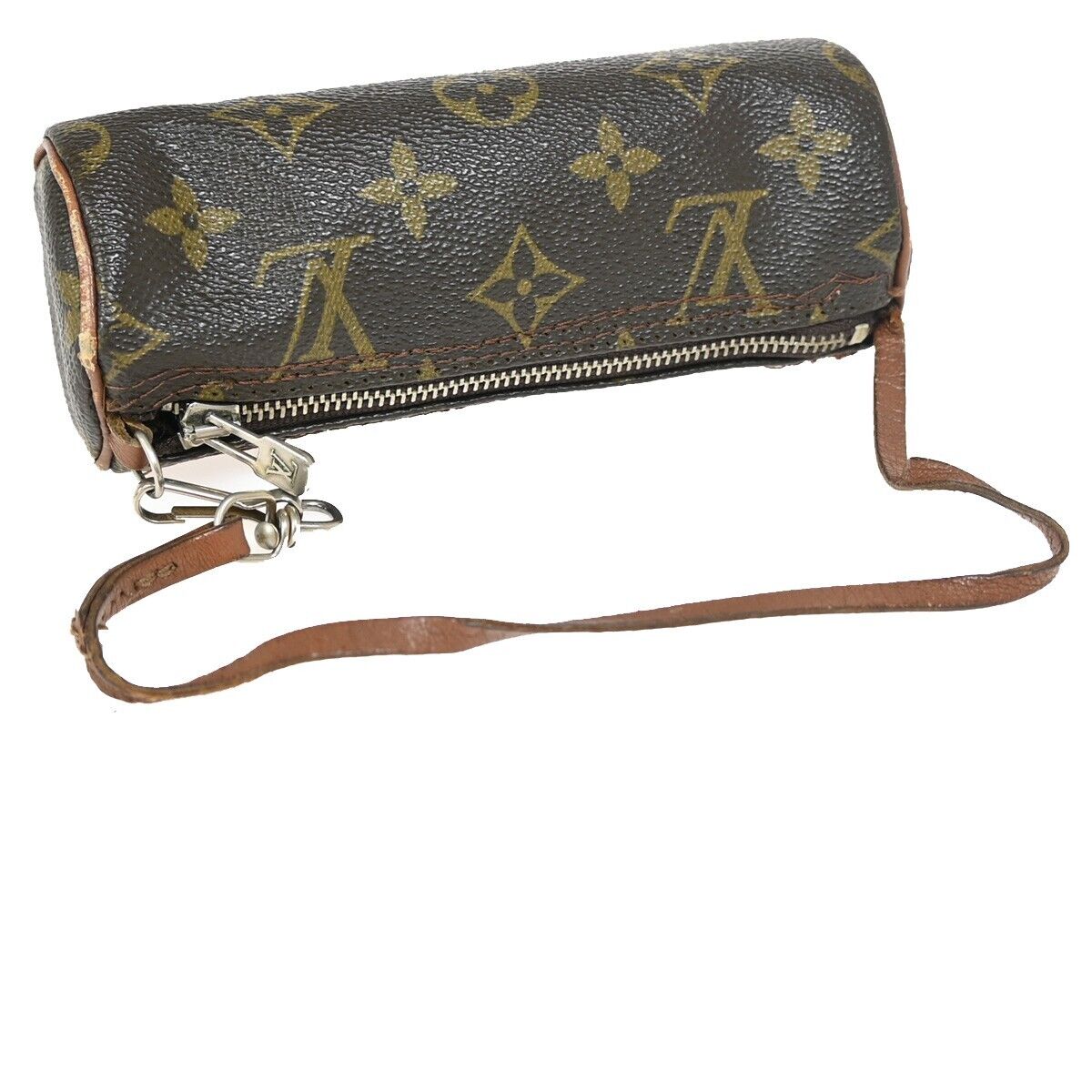 LOUIS VUITTON Logo Papillon Pouch Hand Bag Monogram Leather BN M51380 60FA542
