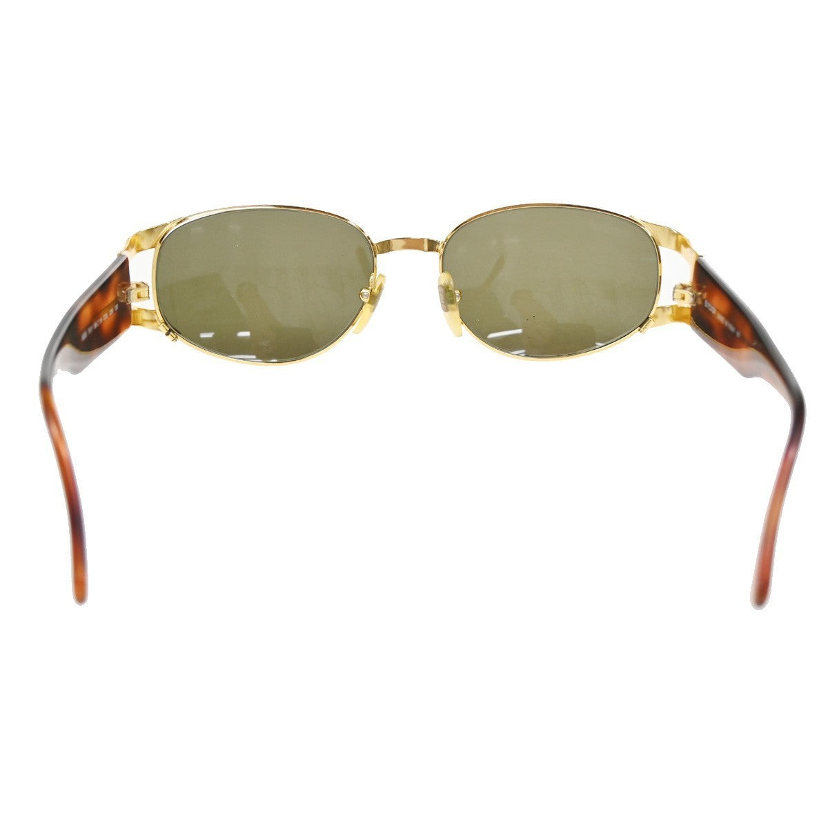FENDI FF Logos Sunglasses Eye Wear Plastic Metal Brown Italy MOD7017 07CA893