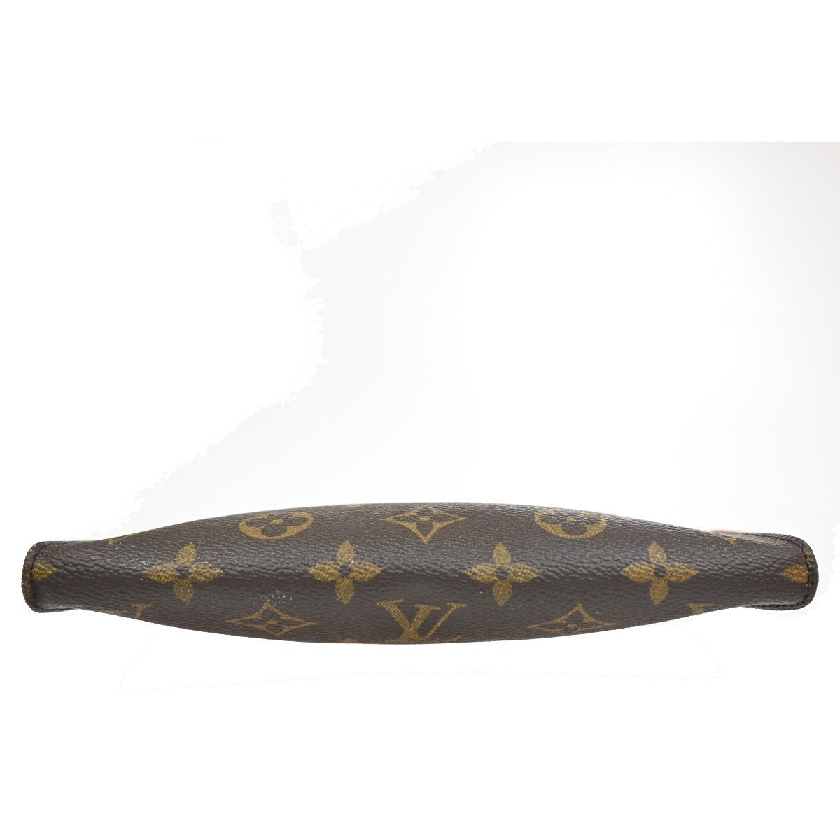LOUIS VUITTON Logo BUCKET GM Pouch Bag Monogram Leather Brown France 60ZA160