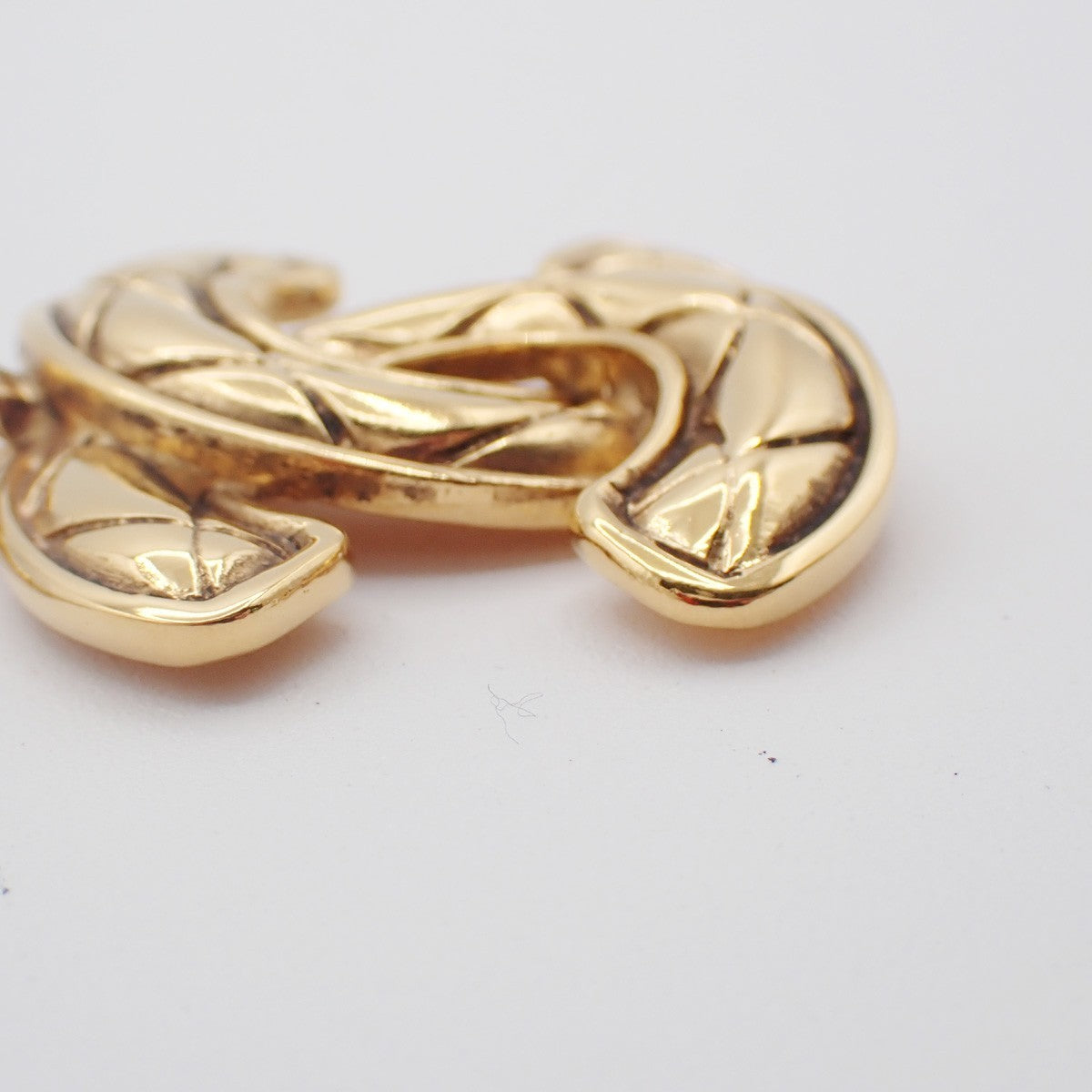 CHANEL CC Logo Chain Charm Pendant Necklace GHW Gold-Plated Vintage 20RL987