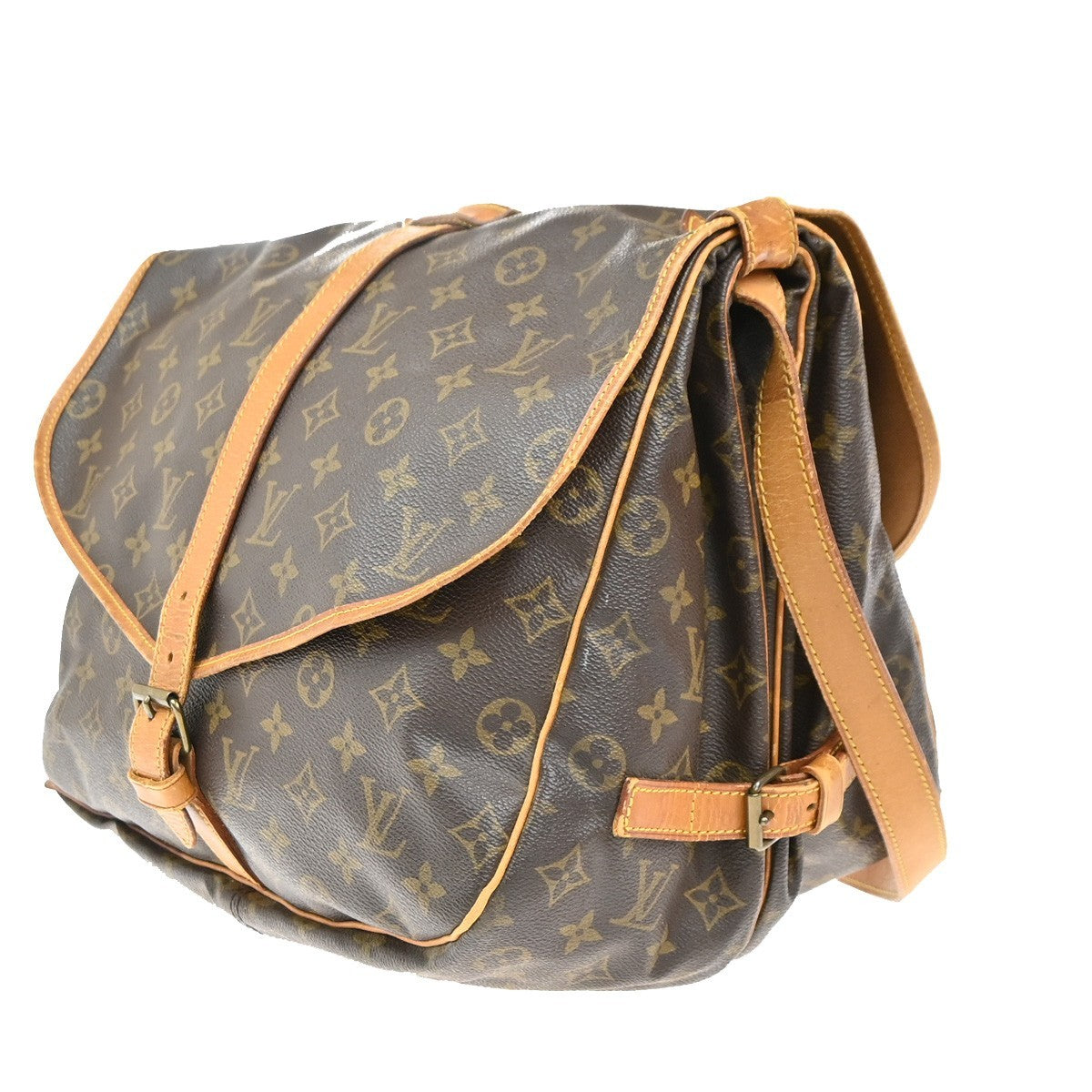 LOUIS VUITTON Saumur 35 Shoulder Bag Monogram Leather BN France M42254 87MA433