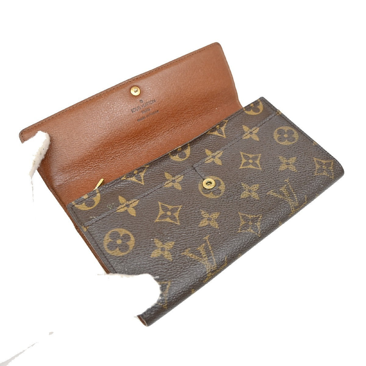 LOUIS VUITTON Porte Monnaie Credit Long Wallet Monogram Leather M61725 04KP145